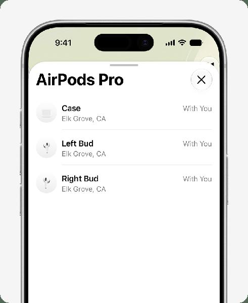 Znalezienie słuchawki AirPods